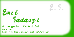 emil vadaszi business card